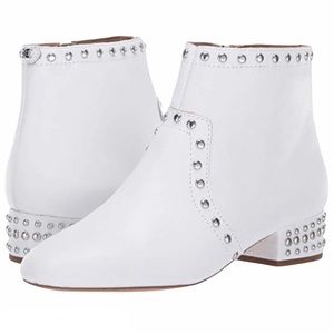 Sam Edelman Lorin White Studded Leather Boots 8.5